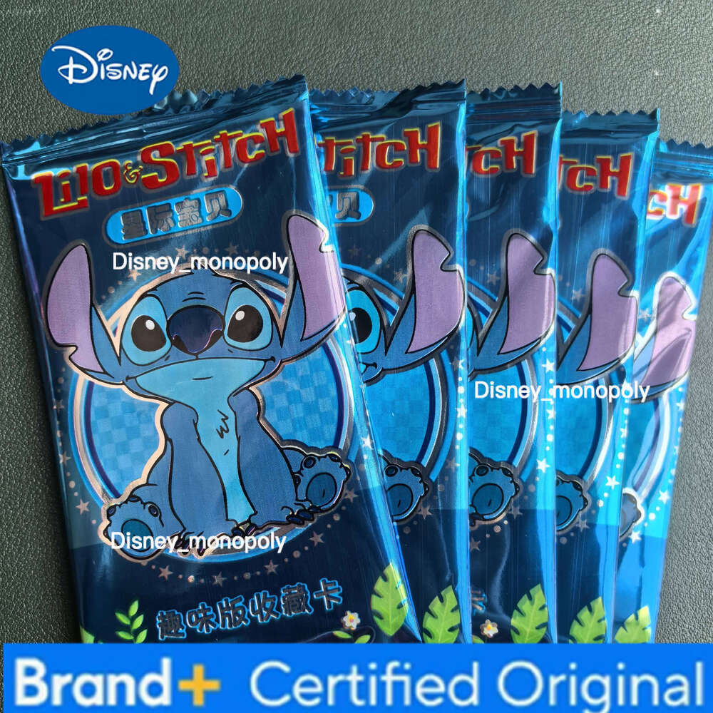 Disney 5 packs of Stitch - character collectible rare cards| colorful card collection| colorful, shiny, cute cards H260129