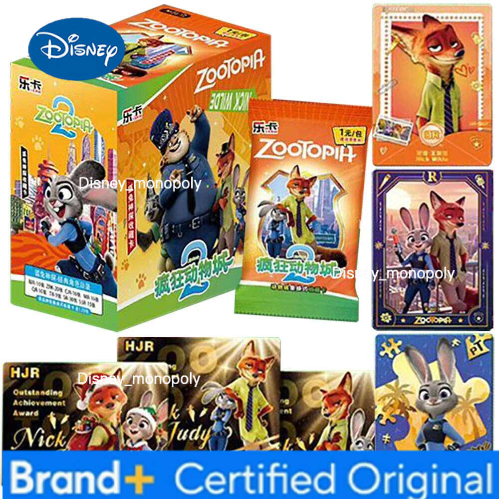 Disney Zootopia2 Adventure Comedy Cartoon Movie Collection Cute Judy NickQ Limited Edition Character Card Toys for Family H260129 H260129