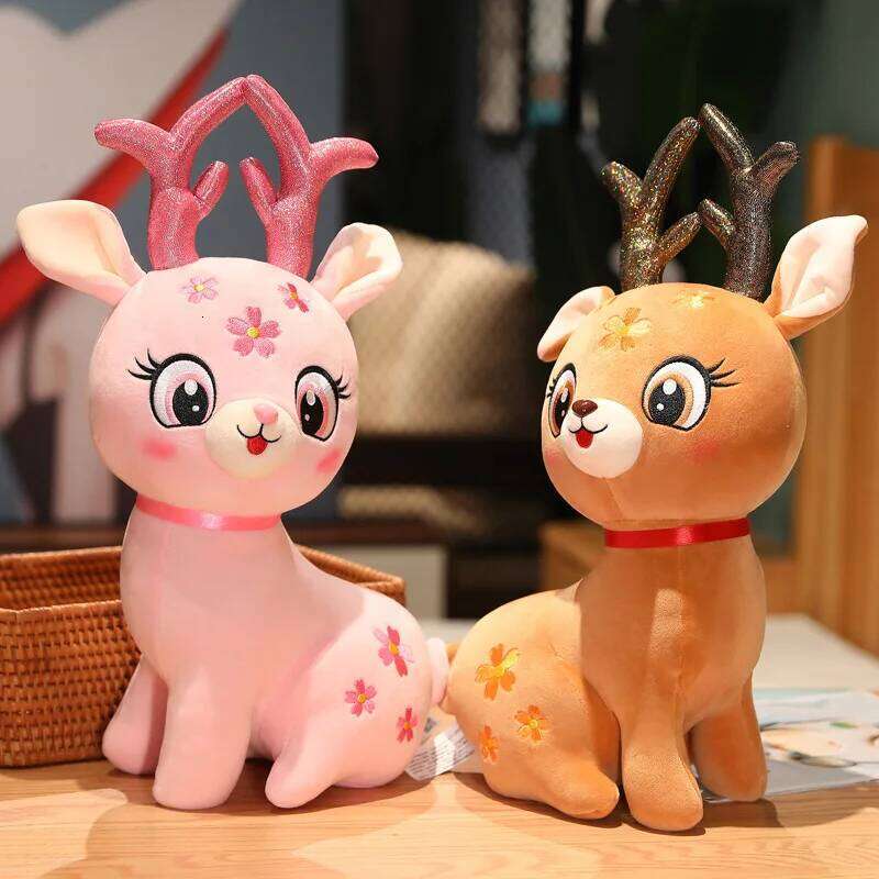 Sika deer fawn doll plush toy wholesale elk sleeping pillow send girls to get married Y260128