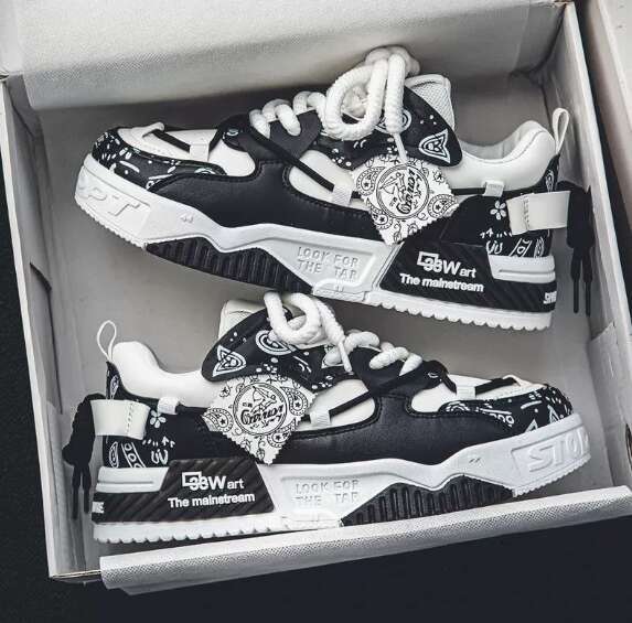 New men's shoes - versatile, niche, original, casual, flat shoes for sports, thick sole, heightening, trendy loafers trend H260129