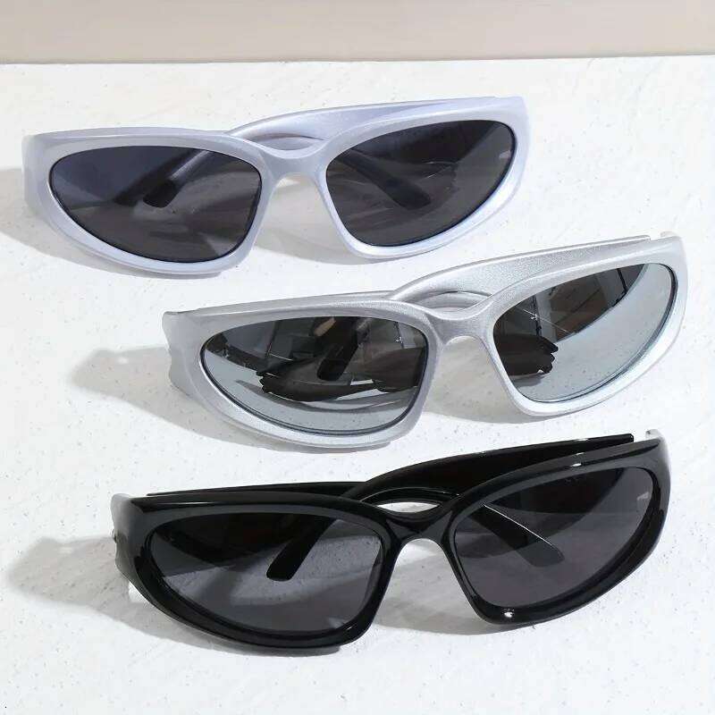 Cyberpunk Futuristic Glasses Tinted Lenses for Street Fashion Festive Events Unisex Men Women Festival Gear Edgy Style H260129