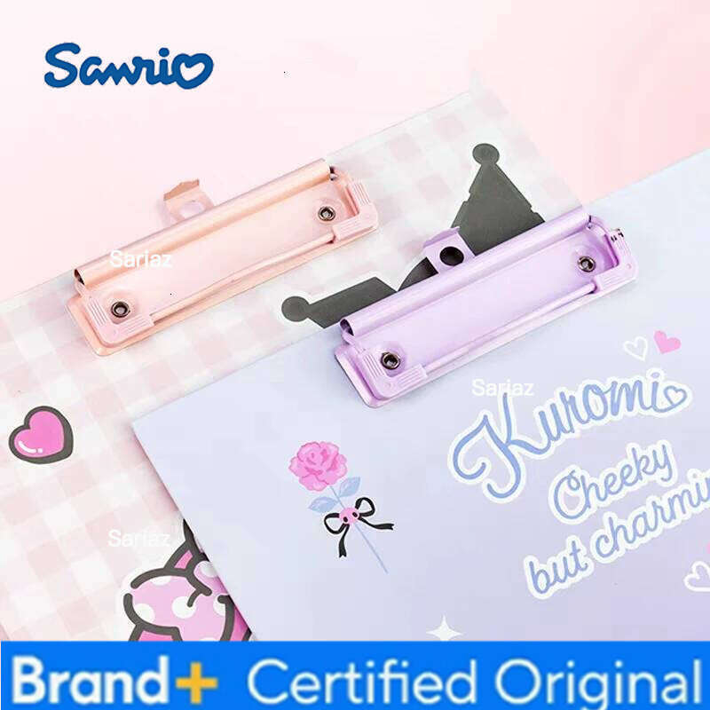 Sanrio Kuromi Clipboard Hello Kitty Cinnamoroll Melody Students Office A4 Writing Board Multifunctional Clip Folder H260129