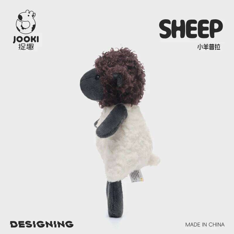 Cute Cartoon Curly Sheep Plush Toy Adorable Black-Faced Lamb Stuffed Ultra Soft Fluffy Wool Plushie Gift Kids Animal Love Y260128