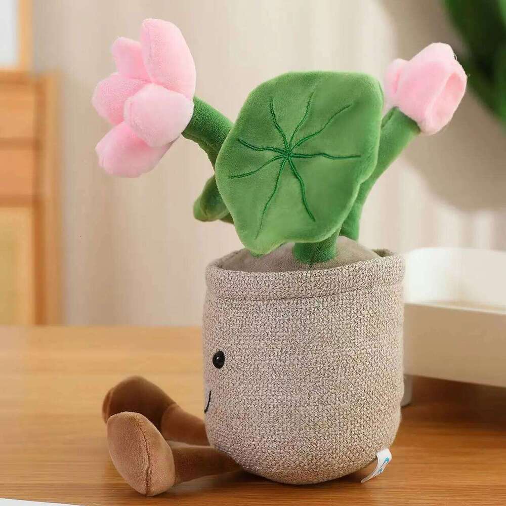 30cm Latest Beautiful Flower Plate Planting Stuffed Plush Toy Handmade Cartoon Anime Cute Gift Doll for Friends Y260128