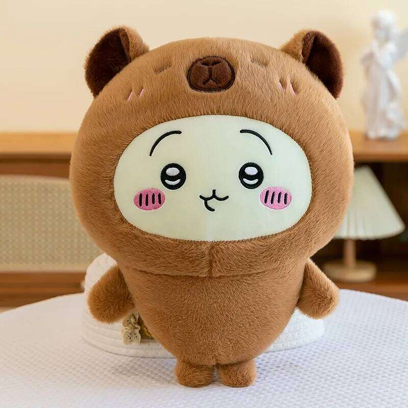 1pc 25cm/9.84in Cartoon transforms into capybara Ussage cute Giy Hachi plush machine doll gift Y260128