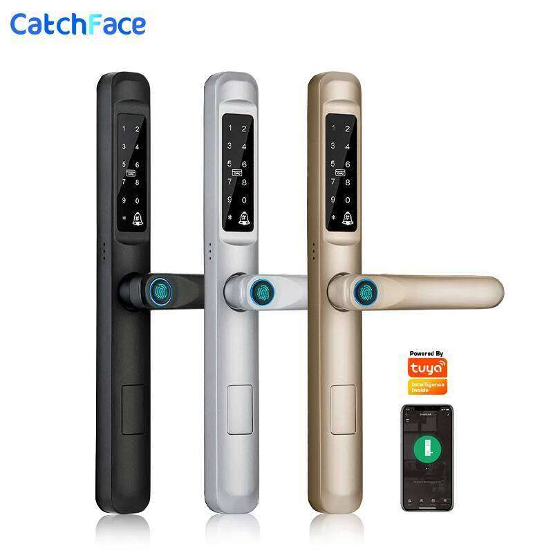 85/92mm Waterproof High-End Outdoor Fingerprint TUYA WIFI APP RFID Card Code Keyless Smart Electronic Door Lock Aluminum Home 26Y0129 - view 7