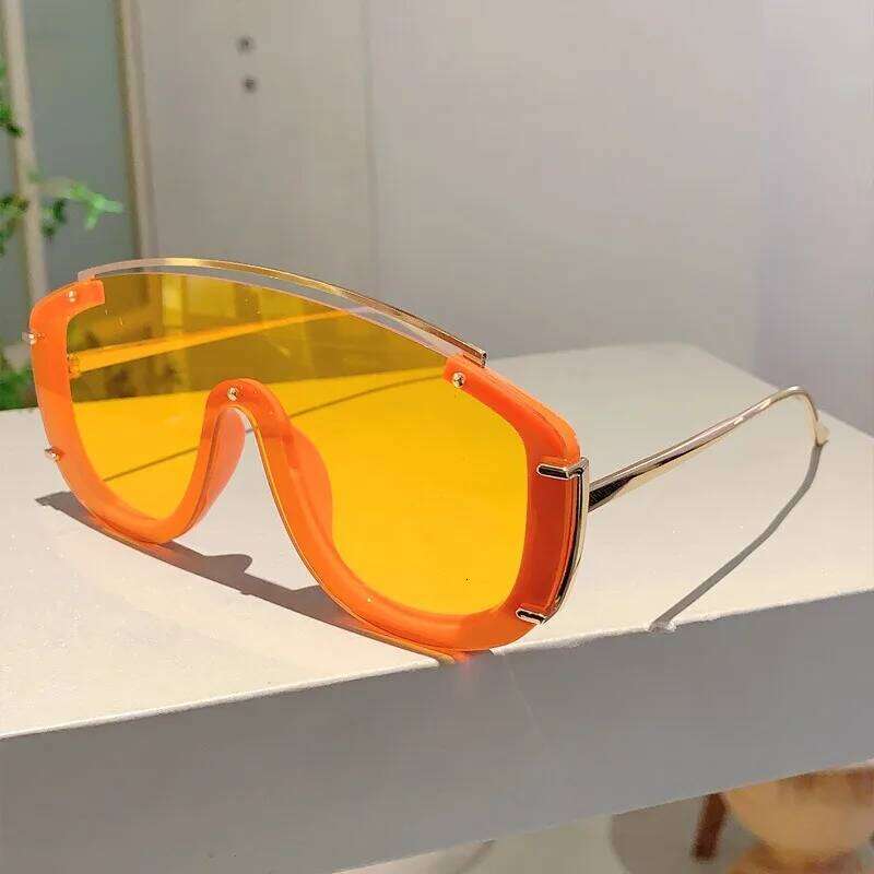 Fashion Leopard Women Sunglasses Stylish Gradient Outdoor Sports Shades Luxury Metal Design Oversize Men Sun Glasses H260129