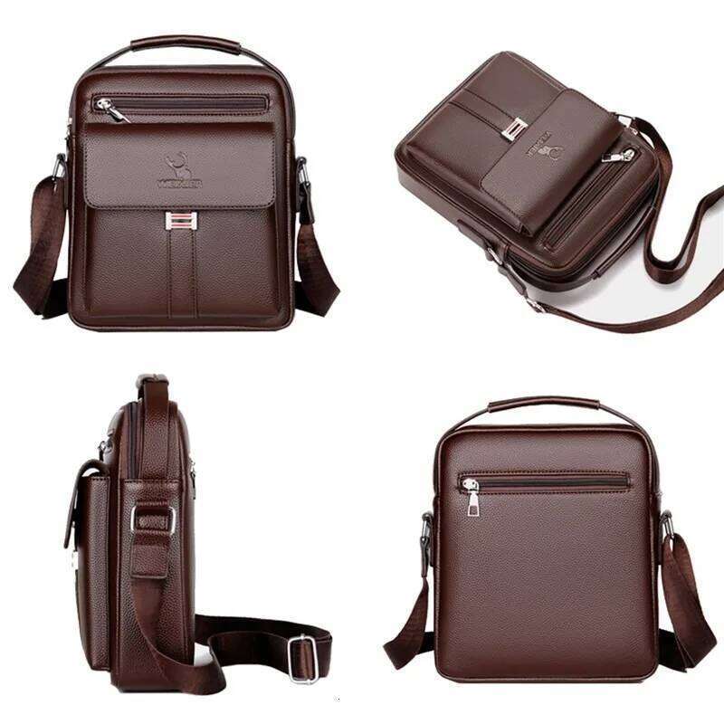 High Quality Shoulder Men PU Leather Flaps Men's Crossbody Bags Business Flap Male Solid Messenger Travel Bag XJ260129