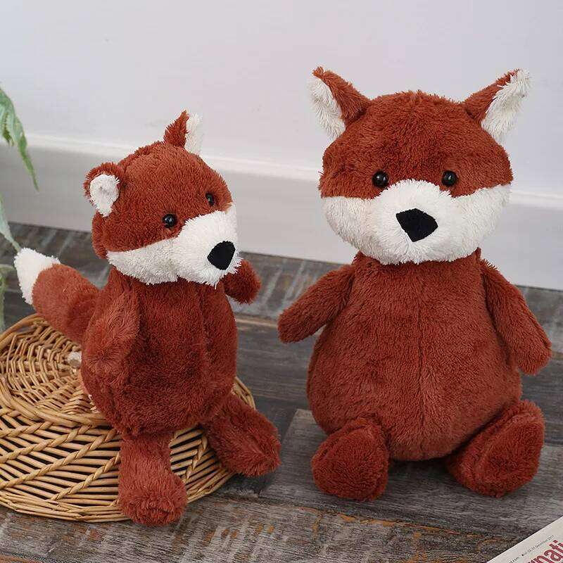 1pc 23cm/9.05in Fox Animal Cartoon Plush Toy Creative Little Girl Soothing Doll Holiday Gift Y260128