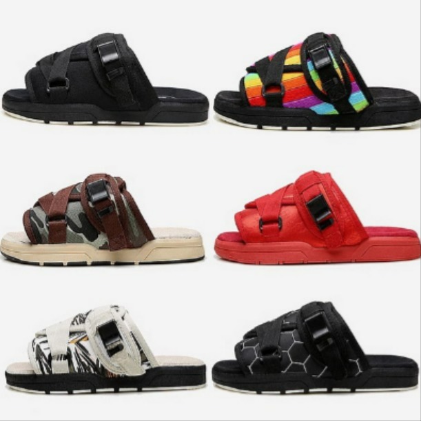 Slippers Fashionable Men's Reflective Canvas Outdoor Couple Beach Casual Sandals Men Shoes