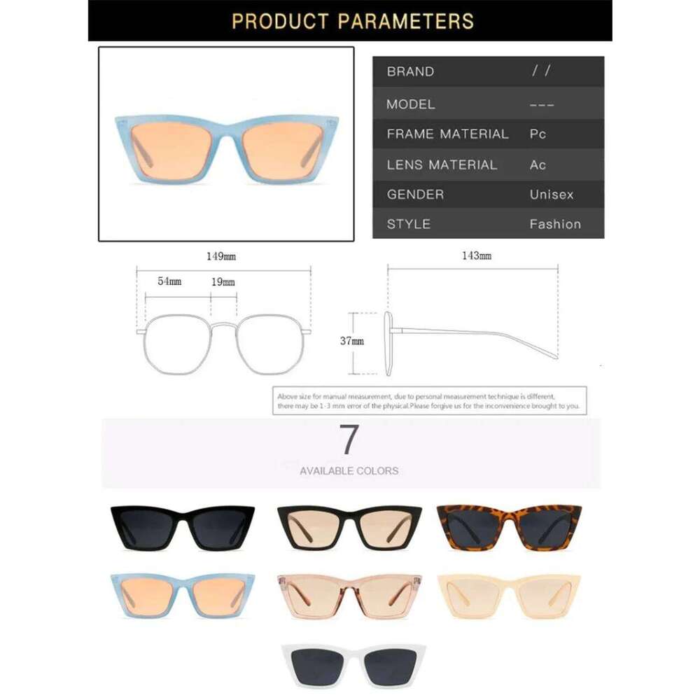 Vintage Cat Eye Sunglasses Women Square Small Frame Sun Glasses Female Brand Designer Retro Shades Fashion Oculos De Sol H260129