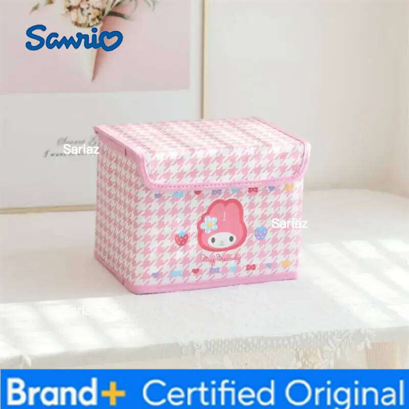 Sanrio Kawaii Kuromi Hello Kittywith Lid Storage s Anime Dust-Proof Desktop Tidy Small Box Cosmetic Sundries Cartoon H260129 H260129