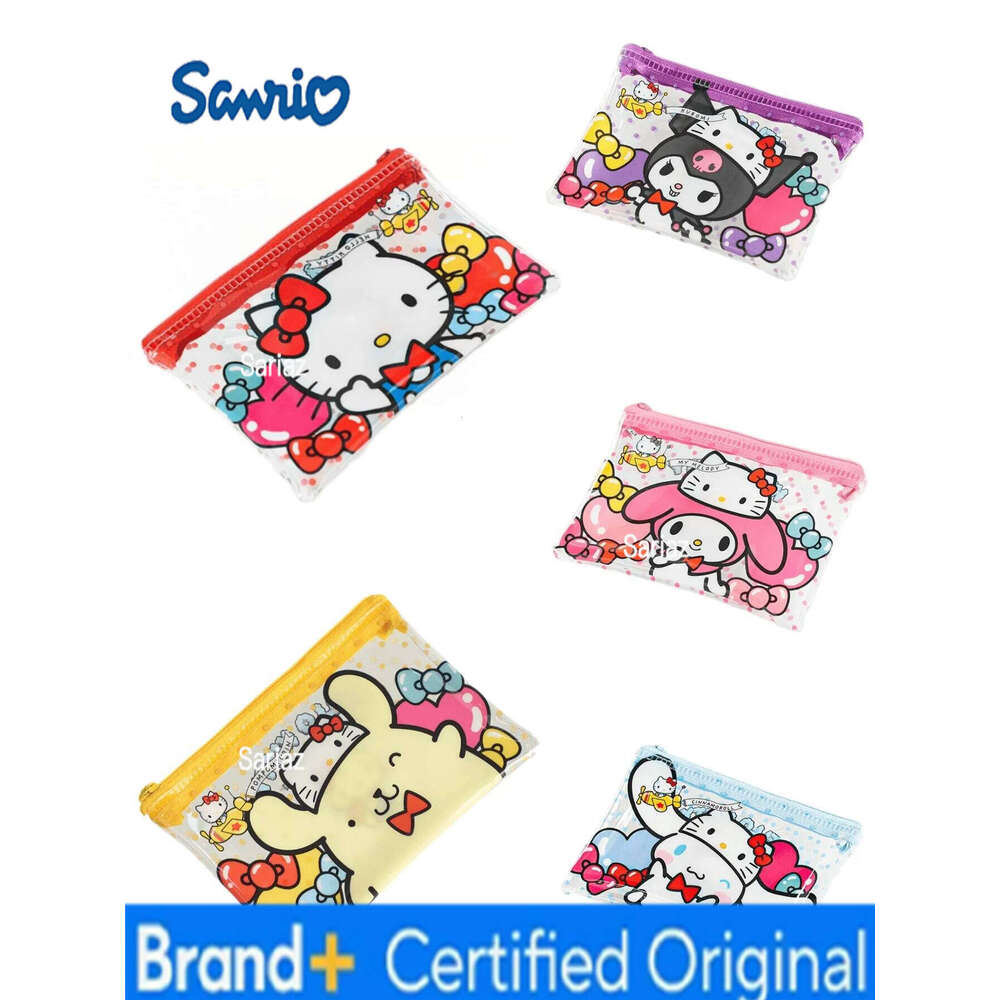 Sanrio 1pc Hellokittys kuromi Storage Travel Clear Toiletries Makeup Bag Waterproof with Zipper H260129