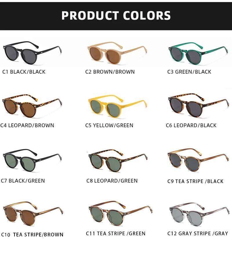New Retro Polarized Sunglasses Men Women Fashion Small Round Sun Glasses For Male Female Literary Vintage Shades Driving Eyewear H260129