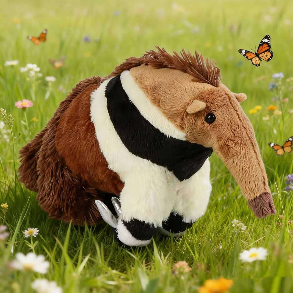 22cm Giant Plush High Fidelity Simulation Soft Anteater Cute Forest Ant Eater Enthusiasts Kids Birthday Toys Y260128