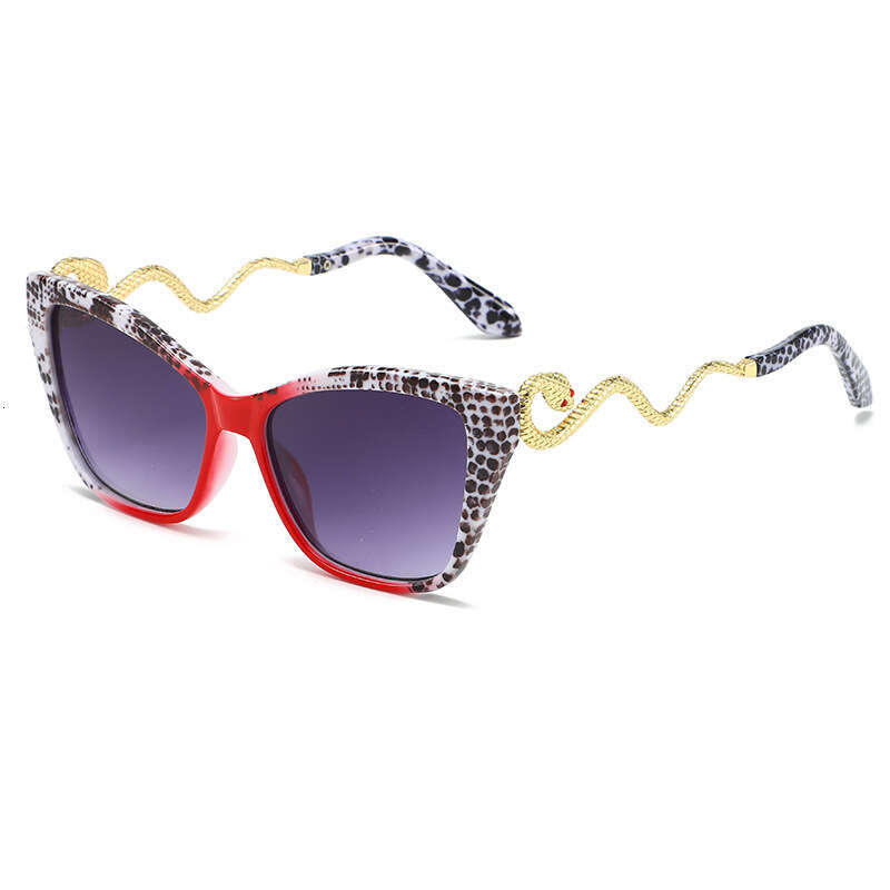 Head 2025 New Fashion UV Protection Sunshade Sunglasses 1 Snake Pattern Design Glasses Personality Trend