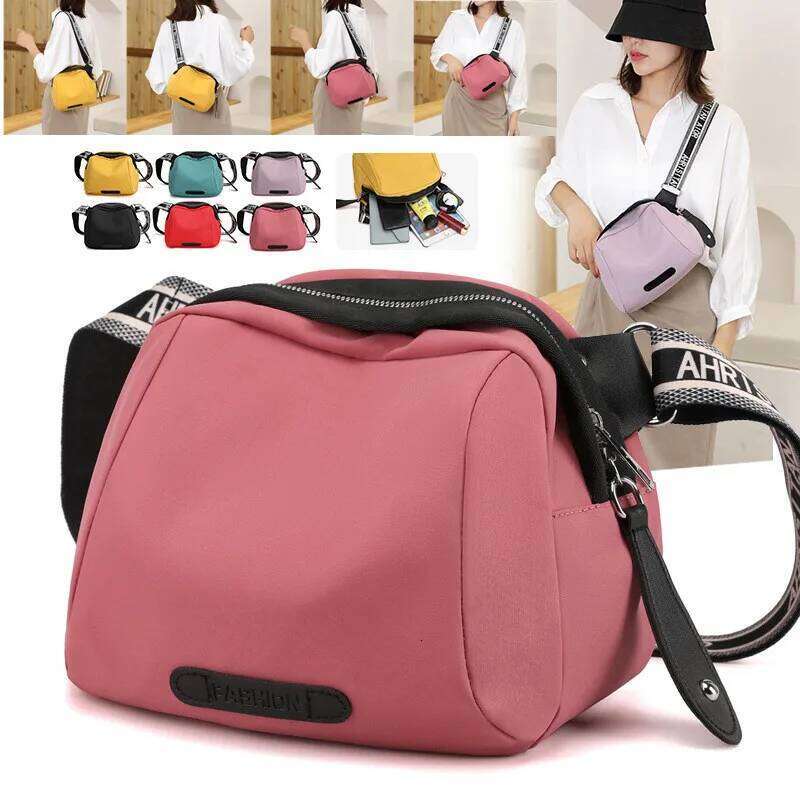 Trendy Korean Nylon Crossbody with Zipper Pocket Casual Stylish Shoulder Fashion Shell Bag Purse XJ260129