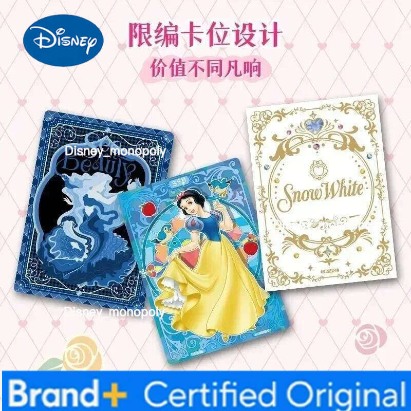 Disney Genuine Princess Magic Series Cinderella Snow White Cartoon Character Collection Card Toy Birthday present H260129
