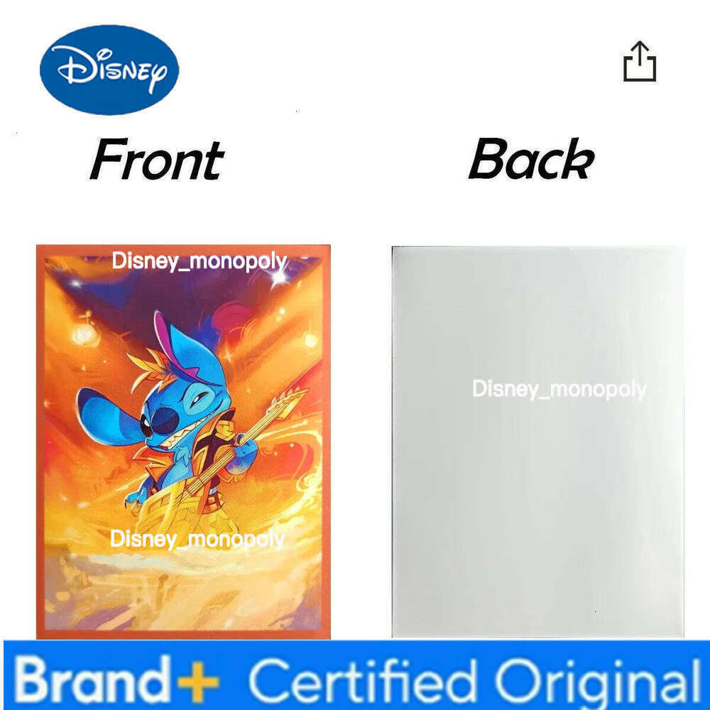 Disney Lorcana Stitch Sleeves Standard Size Trading Card Protectors Transparent Playing Games Protector Cards Folder Case 66x91mm H260129 H260129