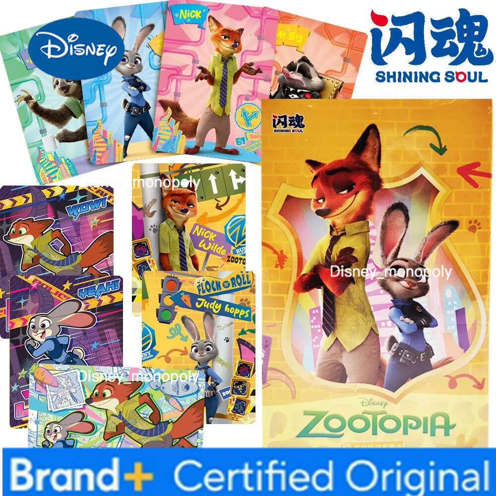 Disney Genuine Shining Soul Zootopia Collection Popular Animation Judy Nick Best Partner Glory Moment Character Cards Kids Gifts H260129