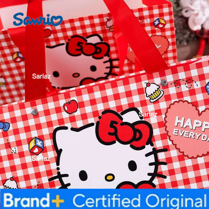 Sanrio HelloKitty Gift High Value Durable Shopping Tote Cute Cartoon Thickened Hand Carry Storage Bag for Gifting Packaging H260129
