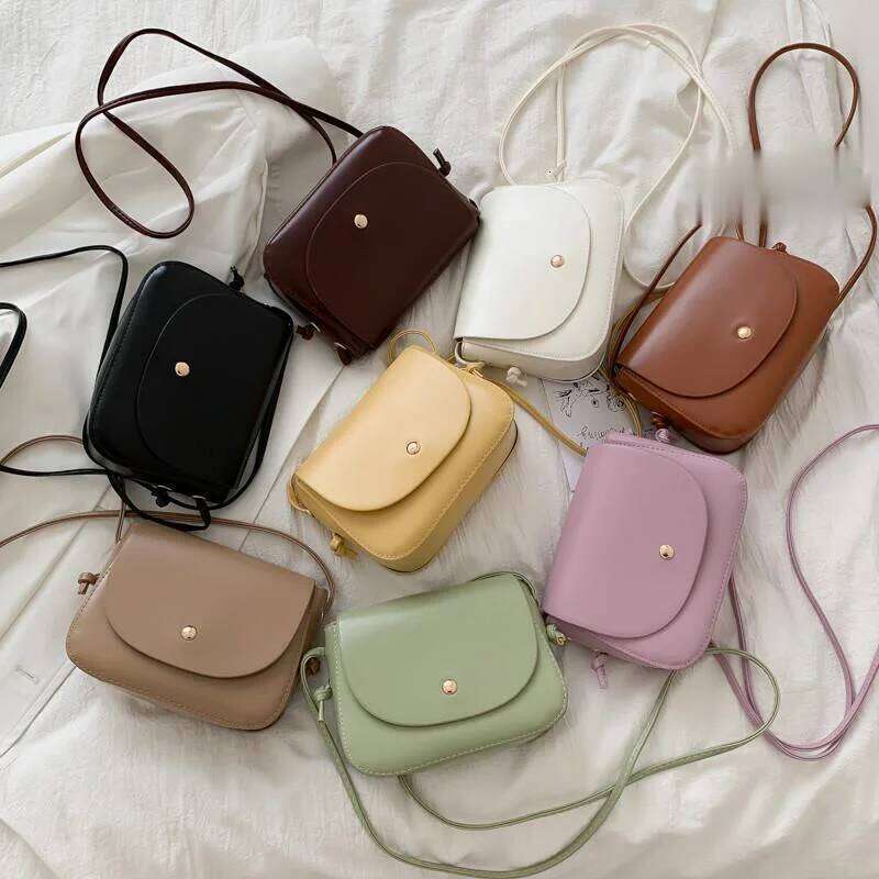 New Arrival Women Simple Shoulder Bag Candy Color PU Leather Ladies Small Square Crossbody Bags Female Handbags Torebki Damskie XJ260129