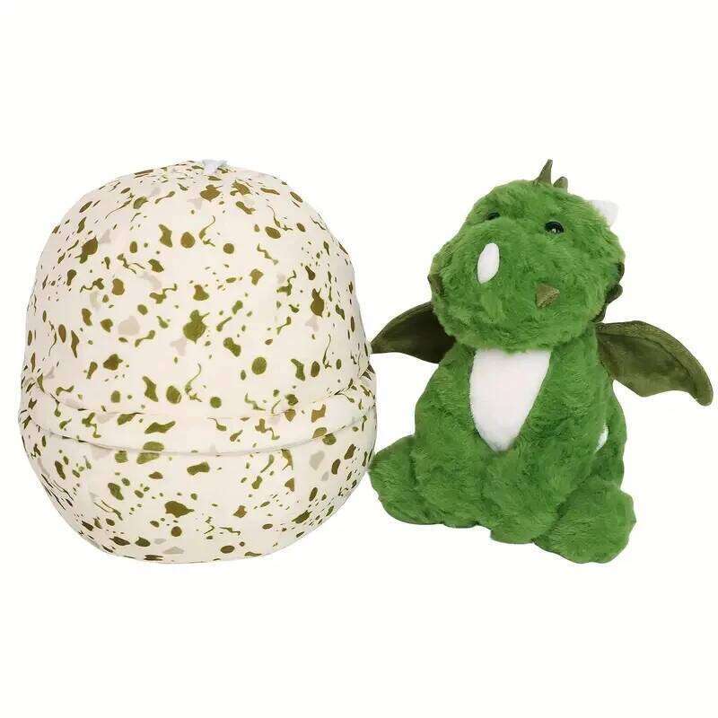 Green Plush with Wings 2in1 Dinosaur Egg and Cuddly Sleeping Doll Perfect Toys Birthday Christmas Gift Toy Y260128