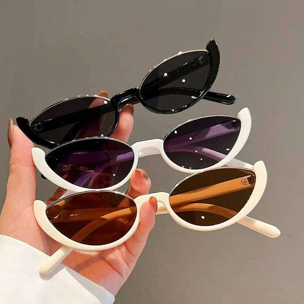 New Vintage Small Cat Eye Sunglasses for Women Trendy Half-frame Sun Glasses Fashion Cycling Shades Eyewear H260129