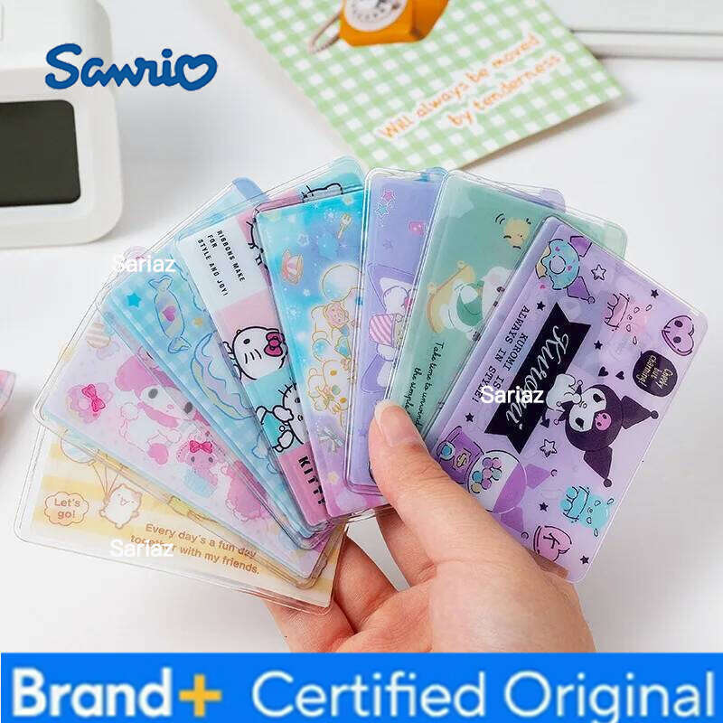 Sanrio 2025 New Kulomi Melody Laurel Pacha Dog Transparent Cute ID Bank Bus Student Card Holder H260129