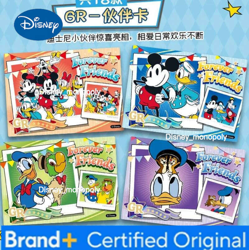 Disney Fun Donald Duck Anniversary Trendy Collectible Card Merchandise Anime Cartoon Collection Holiday Gifts Toys H260129