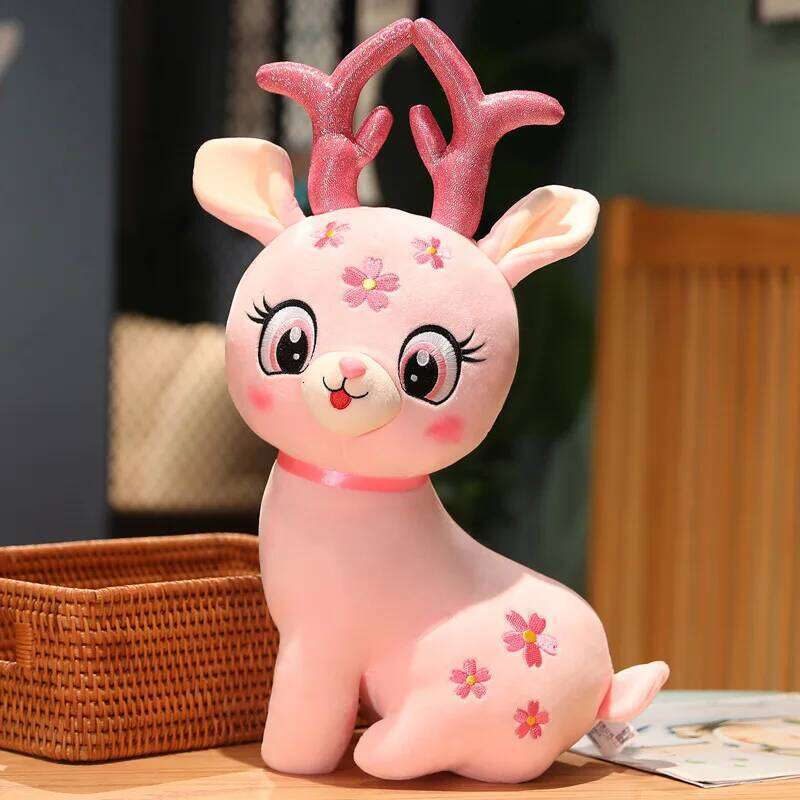 Sika deer fawn doll plush toy wholesale elk sleeping pillow send girls to get married Y260128