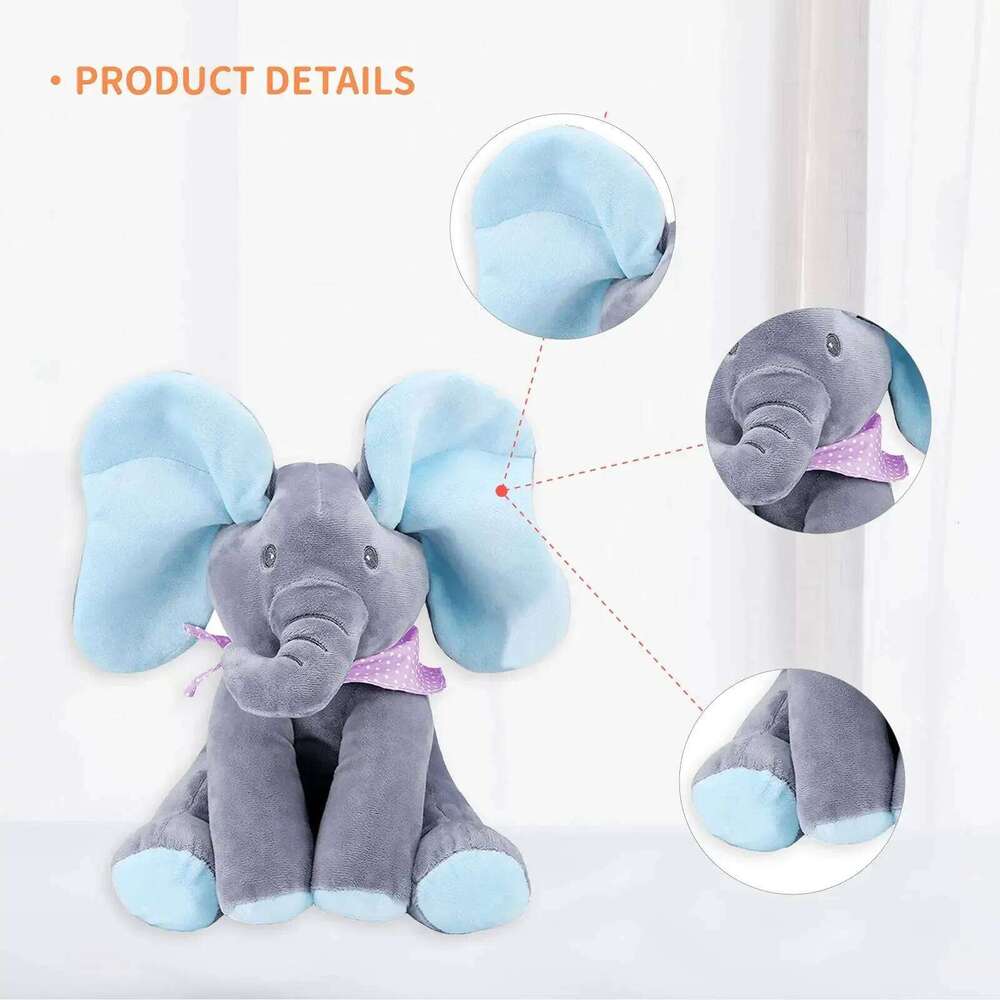 Animated Toys Singing with Ears Moving Electric Plush Adorable Elephant Stuffed Animal Toy for Baby' Y260128