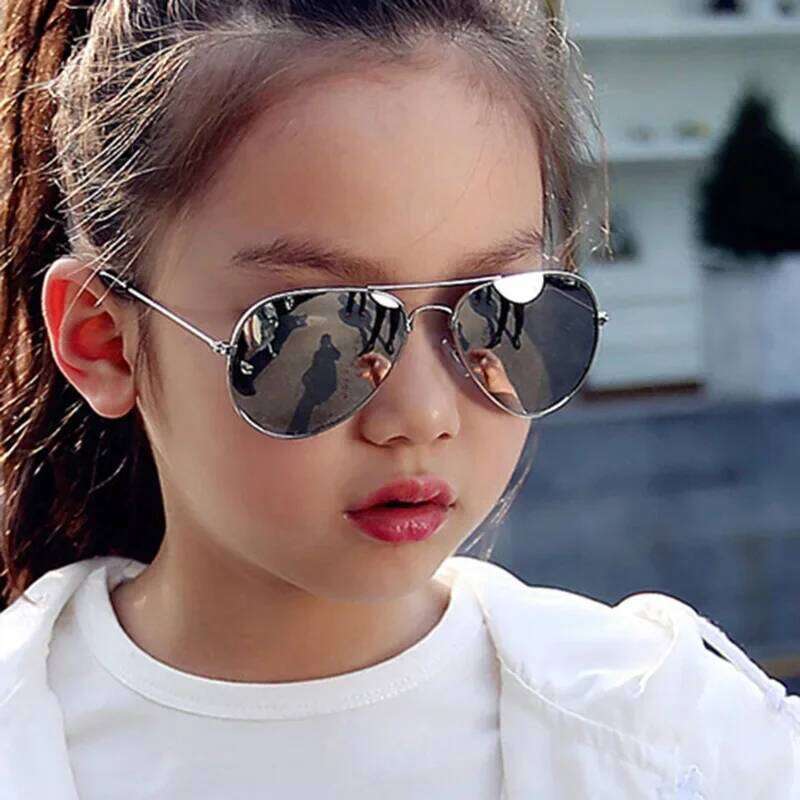 New Children's Polarized Sunglasses Kids Outdoor Sports Cycling Sun Girls Boys Pilot Metal Eyewear UV400 Glasses H260129