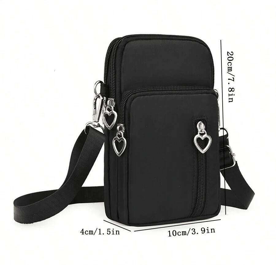 Small change phone Korean-style casual commuting backpack, nylon small square bag, single-shoulder crossbody bag XJ260129