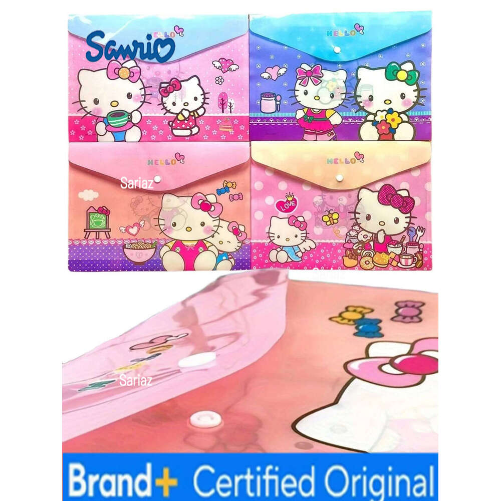 Sanrio 1/4pcs HelloKittys A4 Document Bag Durable Stylish Students Teachers for Organizing Files, Test Papers Creative Stationery H2601291