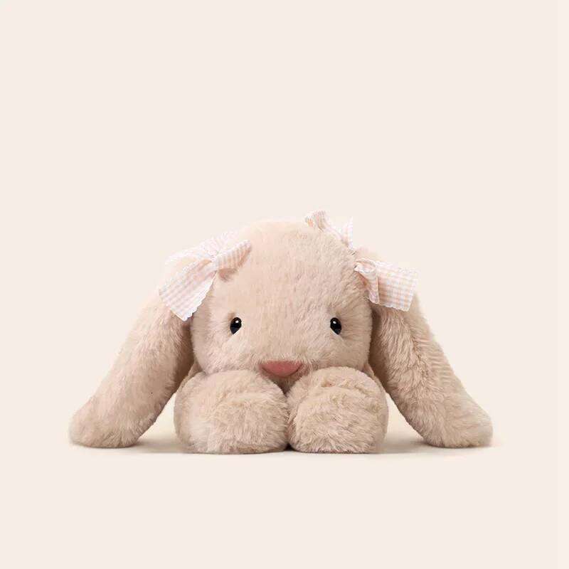 Cute Loppy-Ear Rabbit Plush Pillow - 35cm Super Soft Stuffed Animal, Huggable & Machine Washable Soothing Toy for Kids Y260128