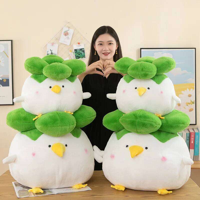 1pc 30cm/11.81in Cute rookie chicken plush creative soothing Chinese cabbage doll pillow girl gift Y260128