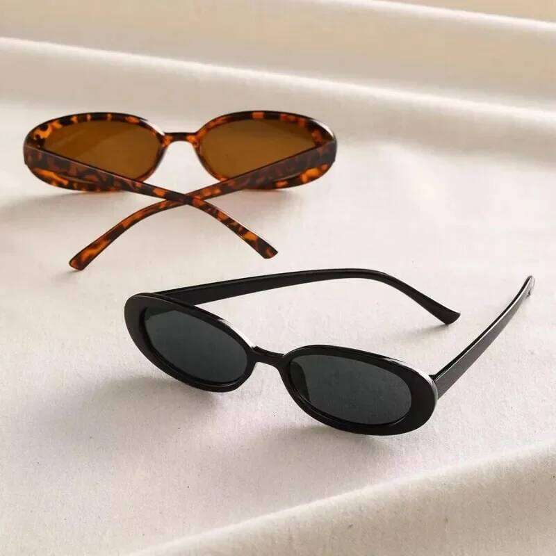Vintage Sunglasses Women Luxury Brand Designer Small Oval Sun Retro Black Red Glasses ladies Goggle UV400 Eyewear H260129