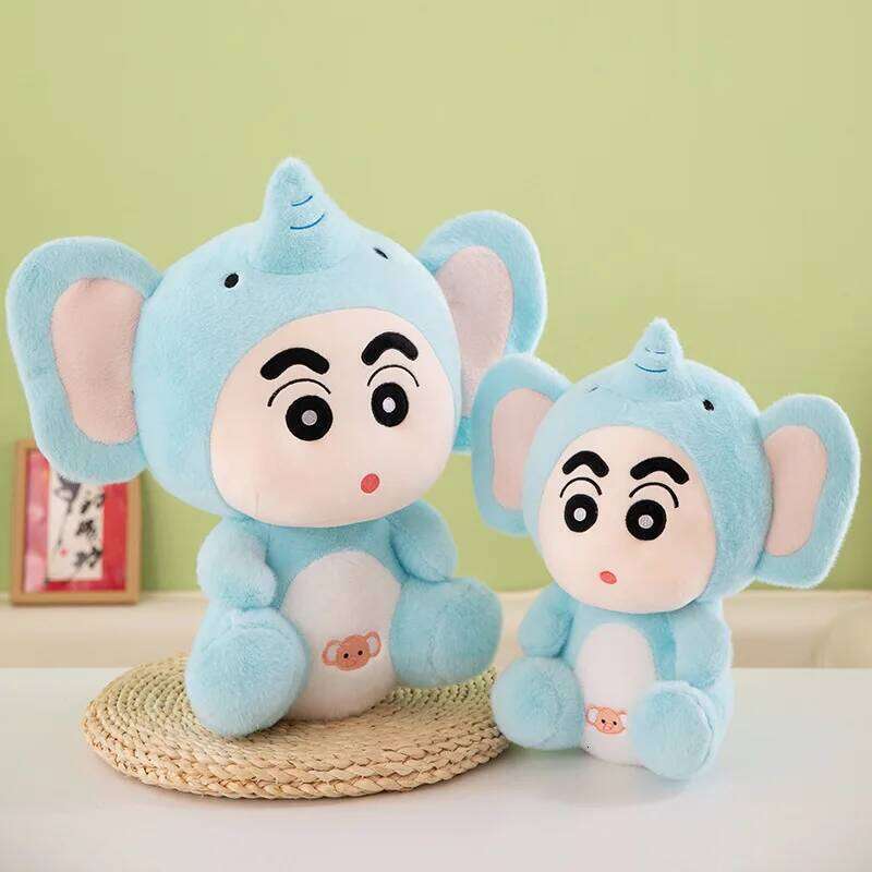 1pc 25cm/9.84in Sitting elephant Xiaoxin plush toy cute bed doll to give boyfriend girlfriend children's treasure Y260128