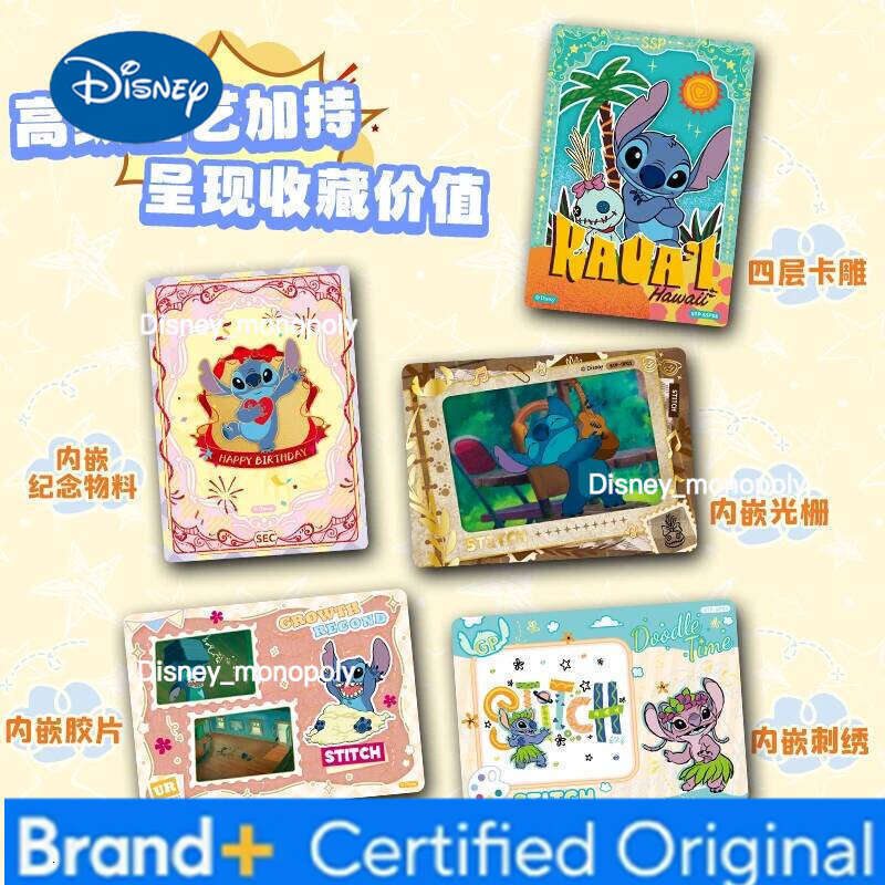 Disney Genuine Lilo and Stitch Card Series Fun Party Commemorative Edition Anime Collection Cards Gifts Toys H260129