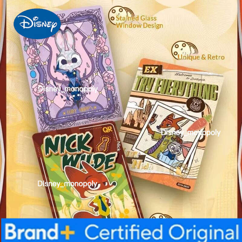 Disney New Collectible CardCommemorative Edition- Zootopia 2 Movie Series Nick Fox Judy Character Cards for Fans and Hobbyists H260129