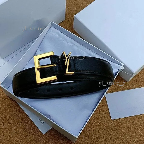 Luxury Designer saint belt For Womens Buckle Fashion Genuine Leather Women Belts For men Letter Gold Silver Brown Buckle Wide YSLlies SAINTlies d0d