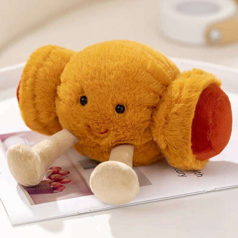 Cute Cartoon Breakfast Series Deep-Fried Dough Sticks/Cookie Bread/Sausage Bag Kawaii Plush Toys Children's Handmade Doll Gifts Y260128