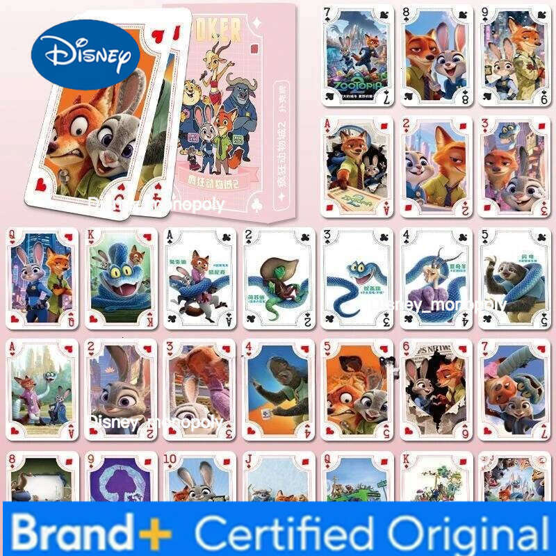 Disney Zootopia Judy Nick Cartoon Personality Two-dimensional Poker Creative Animation Peripheral Travel Home Entertainment Card H260129 H260129