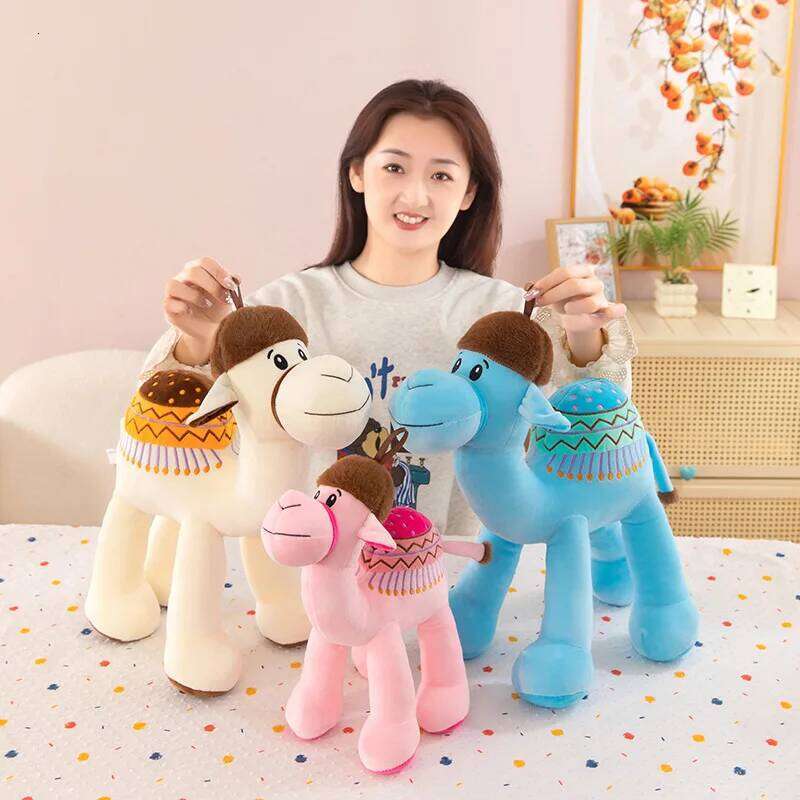 Cartoon cute desert camel doll birthday gift travel commemorative toy Y260128