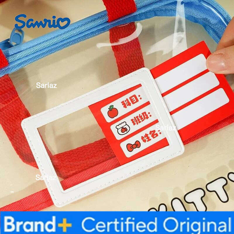 Sanrio 4pcs Anime Hello Kitty large-capacity L-shaped A4 document Kawaii multi-layer classification thickened paper storage bag H260129