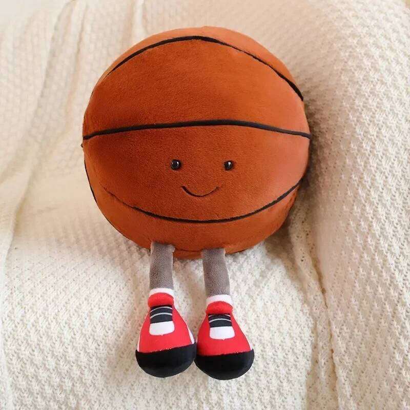 cm basketball plush toy, creative football doll, pillow, pet ball, dog and cat interactive toy Y260128