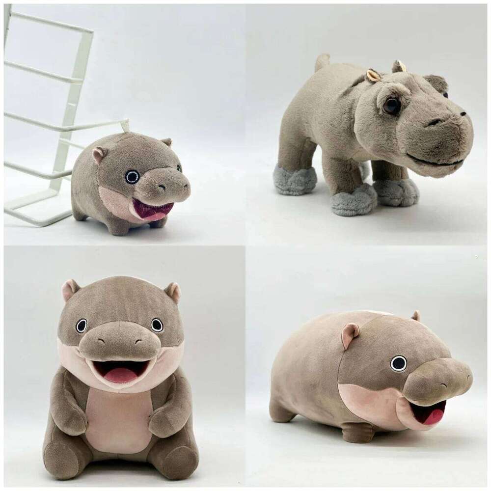 Cute Moo Deng Plush Toy Around Bouncing Pig Dwarf Hippopotamus Birthday Gift Toys for Kids Home Decor Y260128