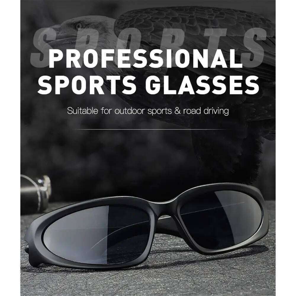 1pc Y2K Cycling Sunglasses Outdoor Sports Shades Millennium Futuristic Sun Glasses UV Protection Street Shooting Driving Eyewear H260129