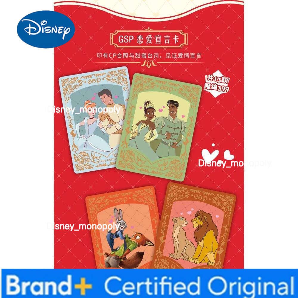 Disney Genuine Card.fun Animation Collection Cartoon Character Romance Moment Commemorative Transparent Cards Toys Gifts H2601291
